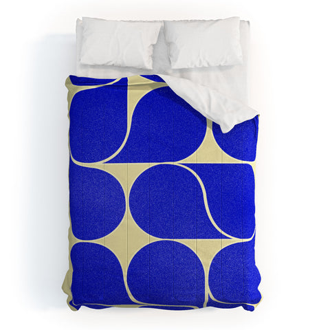 Showmemars Blue midcentury shapes no8 Comforter