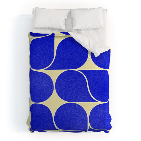 Showmemars Blue midcentury shapes no8 Duvet Cover