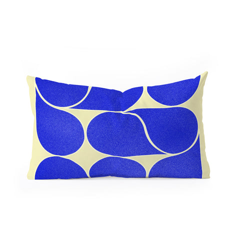 Showmemars Blue midcentury shapes no8 Oblong Throw Pillow