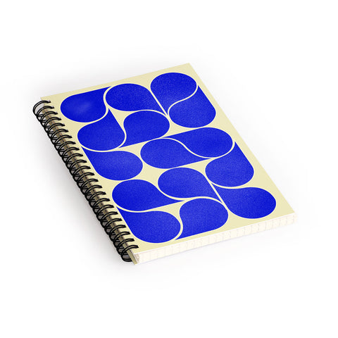 Showmemars Blue midcentury shapes no8 Spiral Notebook