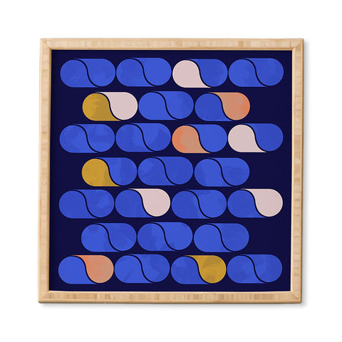 Showmemars Blue modern pattern Framed Wall Art