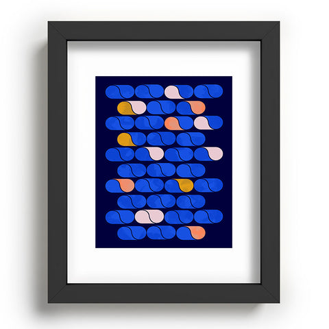 Showmemars Blue modern pattern Recessed Framing Rectangle