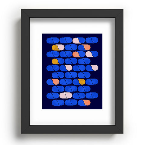 Showmemars Blue modern pattern Recessed Framing Rectangle