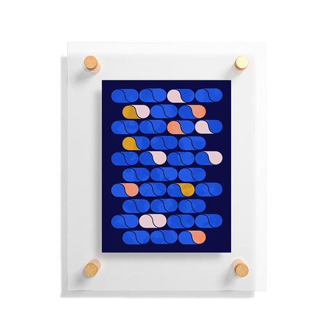 Showmemars Blue modern pattern Floating Acrylic Print