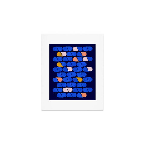 Showmemars Blue modern pattern Art Print