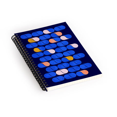 Showmemars Blue modern pattern Spiral Notebook