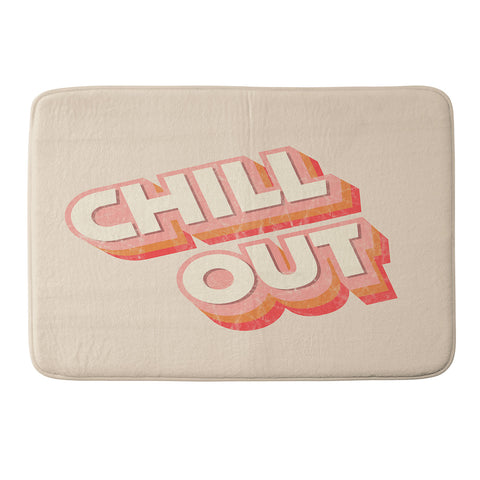 Showmemars CHILL OUT TYPOGRAPHY Memory Foam Bath Mat