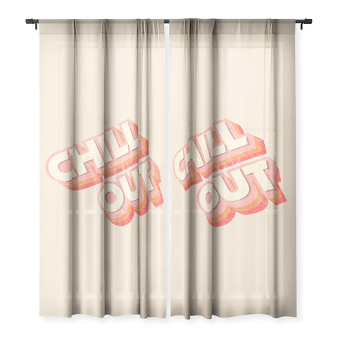 Showmemars CHILL OUT TYPOGRAPHY Sheer Non Repeat