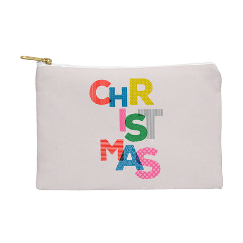 Showmemars Christmas colorful typography Pouch