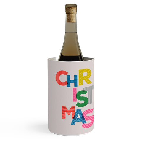 Showmemars Christmas colorful typography Wine Chiller