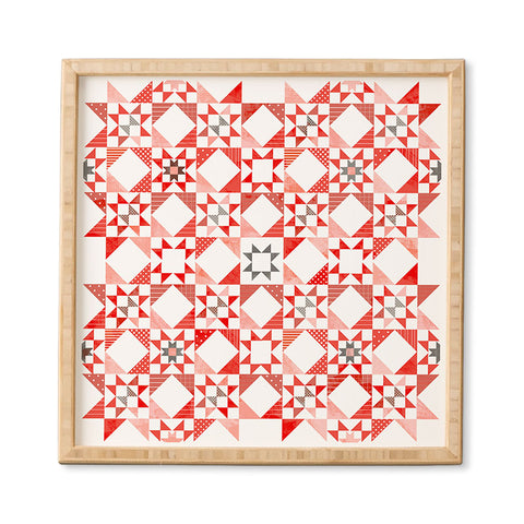 Showmemars Christmas Quilt pattern no1 Framed Wall Art