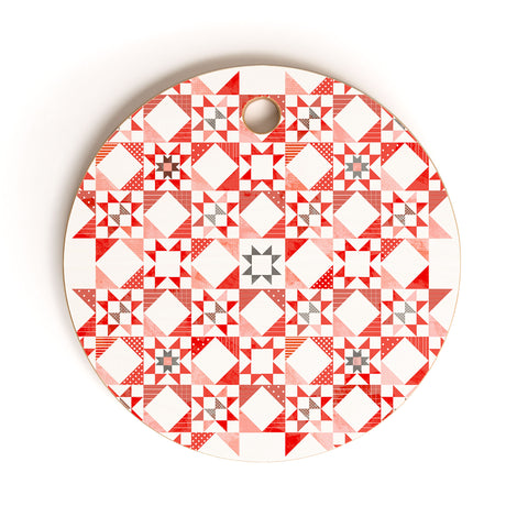 Showmemars Christmas Quilt pattern no1 Cutting Board Round