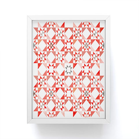 Showmemars Christmas Quilt pattern no1 Framed Mini Art Print