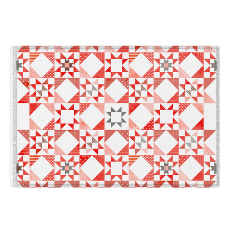 Showmemars Christmas Quilt pattern no1 Outdoor Rug