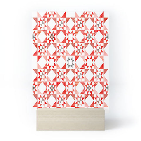 Showmemars Christmas Quilt pattern no1 Mini Art Print