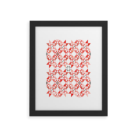 Showmemars Christmas Quilt pattern no1 Framed Art Print
