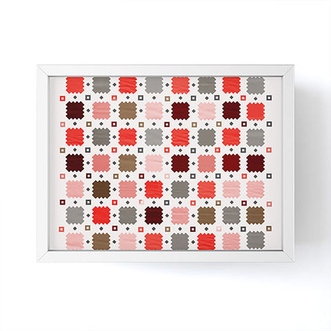 Showmemars Christmas Quilt pattern no3 Framed Mini Art Print