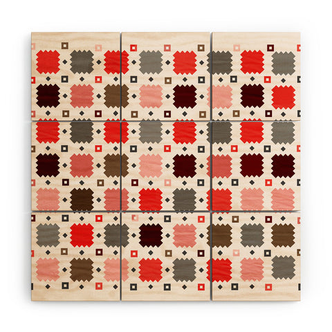 Showmemars Christmas Quilt pattern no3 Wood Wall Mural