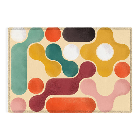 Showmemars Color pops mid century style Outdoor Rug
