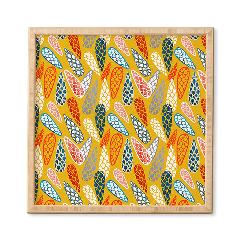 Showmemars Colored Cone pattern Framed Wall Art