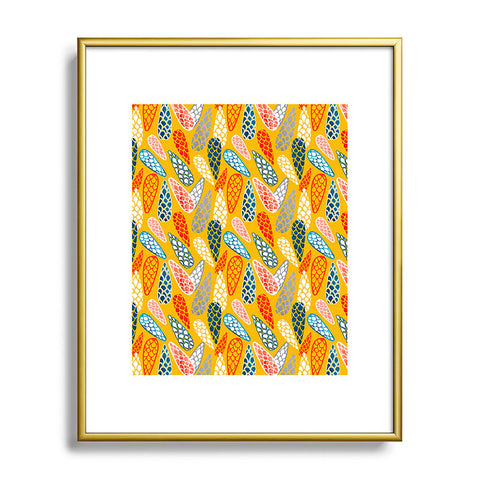 Showmemars Colored Cone pattern Metal Framed Art Print