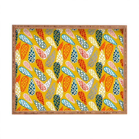 Showmemars Colored Cone pattern Rectangular Tray
