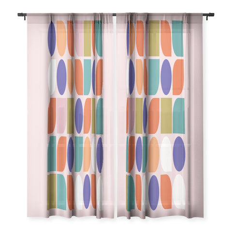 Showmemars Colorful Geometry Sheer Non Repeat