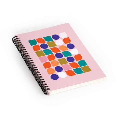 Showmemars Colorful Geometry Spiral Notebook