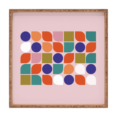 Showmemars Colorful Geometry Square Tray