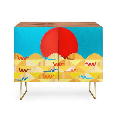 Showmemars Colorful Snakes On A Desert Credenza