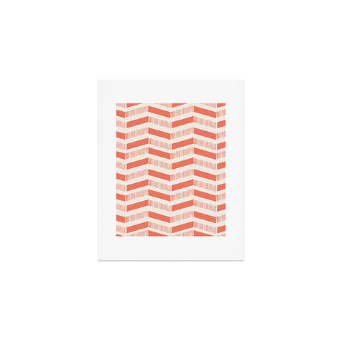 Showmemars coral lines pattern Art Print
