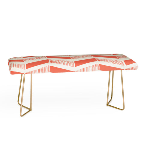 Showmemars coral lines pattern Bench