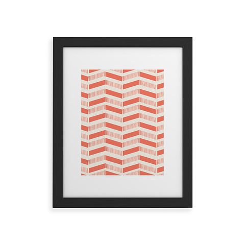 Showmemars coral lines pattern Framed Art Print