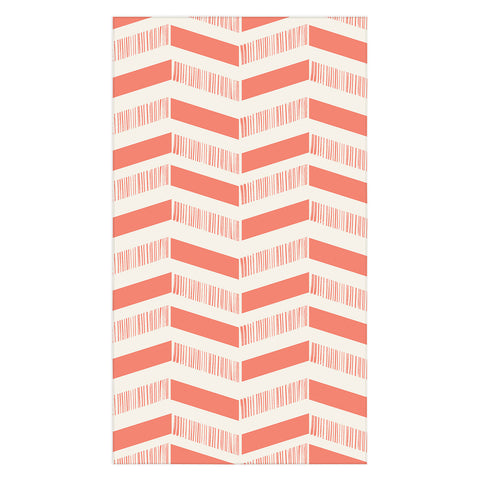 Showmemars coral lines pattern Tablecloth