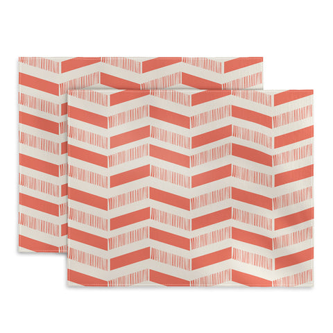 Showmemars coral lines pattern Placemat