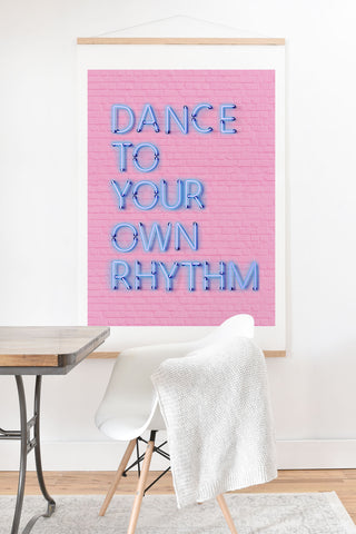 Showmemars DANCE TO YOUR OWN RHYTHM blue Art Print And Hanger