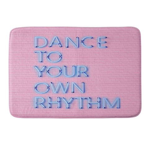 Showmemars DANCE TO YOUR OWN RHYTHM blue Memory Foam Bath Mat