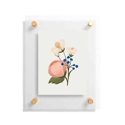 Showmemars Delicate florals Floating Acrylic Print