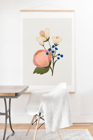 Showmemars Delicate florals Art Print And Hanger