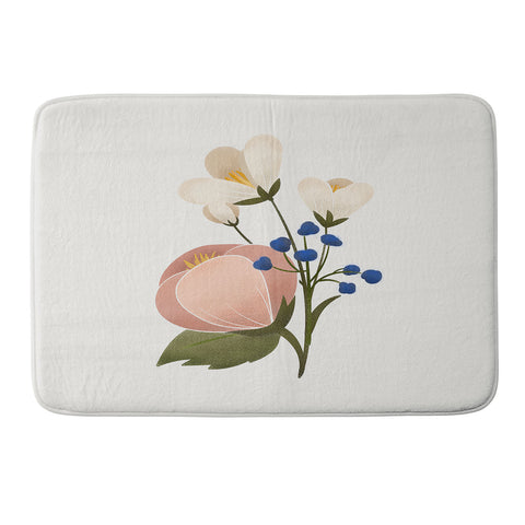 Showmemars Delicate florals Memory Foam Bath Mat