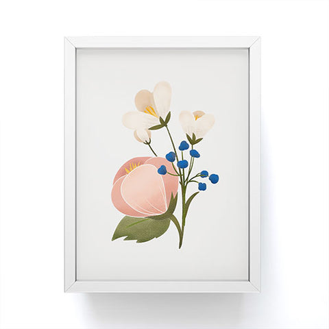 Showmemars Delicate florals Framed Mini Art Print
