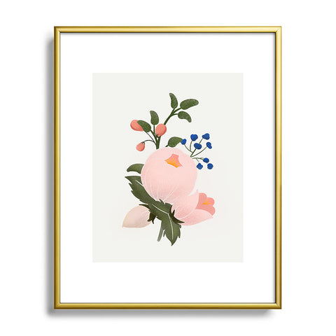 Showmemars Delicate florals no2 Metal Framed Art Print