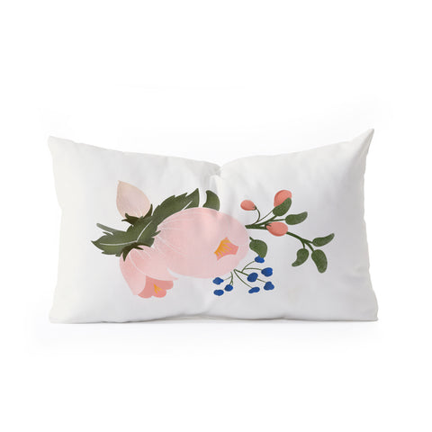 Showmemars Delicate florals no2 Oblong Throw Pillow