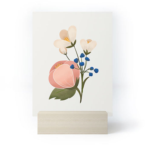 Showmemars Delicate florals Mini Art Print