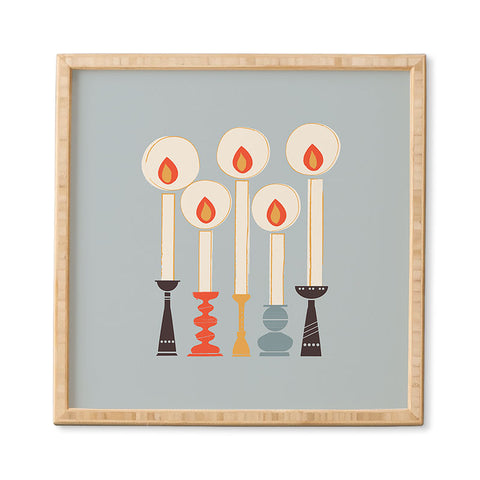 Showmemars Festive Candles Framed Wall Art