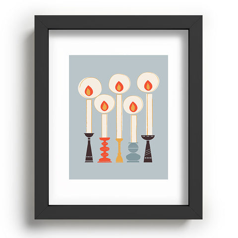 Showmemars Festive Candles Recessed Framing Rectangle