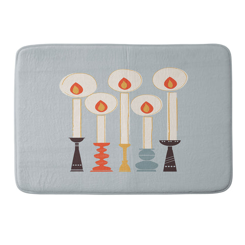 Showmemars Festive Candles Memory Foam Bath Mat