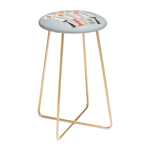 Showmemars Festive Candles Counter Stool