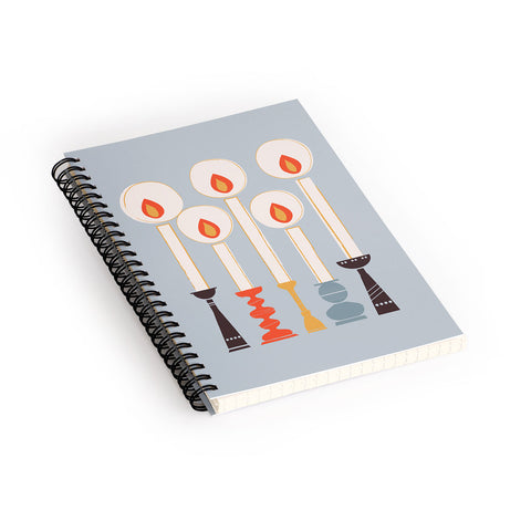 Showmemars Festive Candles Spiral Notebook