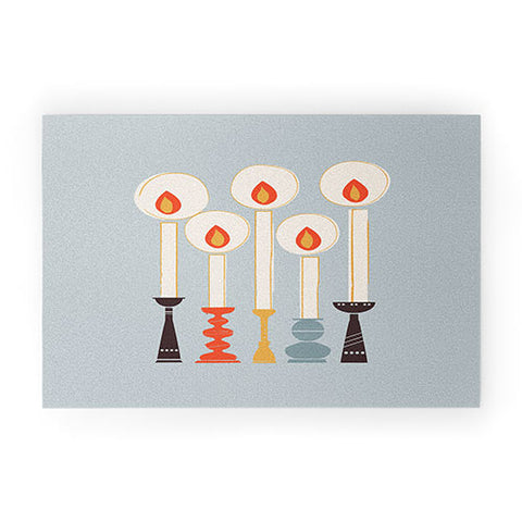 Showmemars Festive Candles Welcome Mat